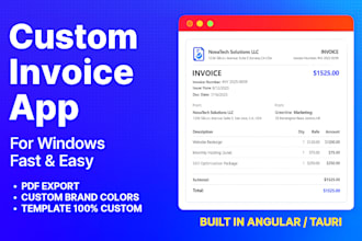 build a custom desktop invoice app