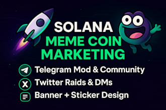 design a high converting dex screener banner for your solana meme coin