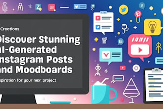aesthetic ai generated instagram posts or moodboards for your brand