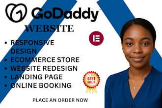 design godaddy website wordpress website on godaddy elementor landing page
