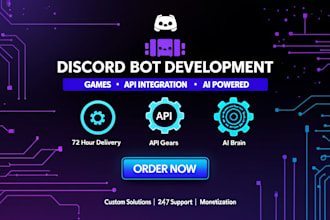 develop your personalized discord bot with games, API, and ai integration