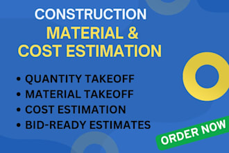 do material takeoff, quantity takeoff, construction cost estimation