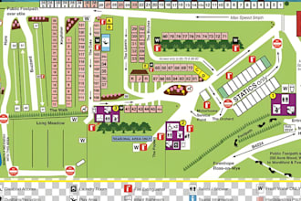 do custom vector map design for event city rv paak campground dnd fantasy maps