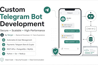 develop a custom telegram bot in go, python, or nodejs