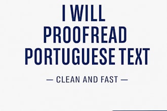 proofread and edit portuguese text fast and clearly