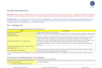 create a professional hse risk assessment and safety report