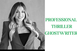 write your thriller, mystery, true crime novel , story, ebook