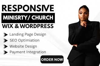 design and redesign church website ministry website using wix or wordpress