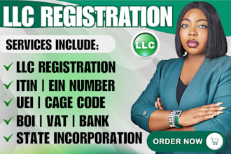 do llc registration for us or non us residents ein uei cage code bank account