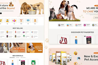 design or redesign pet accessories shopify store gromming dropshipping website