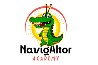 make creative aligator academy logo
