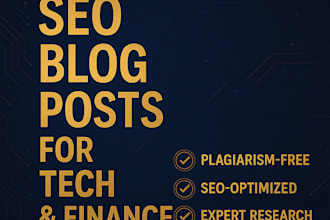 write SEO blog posts for your tech or finance website