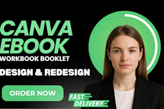 canva ebook design, PDF lead magnet, planner printable journal, workbook booklet