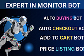 develop auto purchase bot, auto checkout bot, shopping bot, auto buying bot