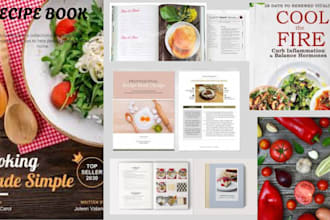 format your cookbook, recipe book,ebook,cookbook design, edit cookbook