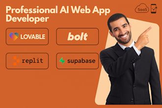 develop mvp lovable saas ai website using bollt supabse replit
