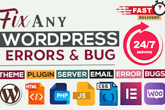 fix wordpress issues, fix wordpress error, fix wordpress bug, critical error