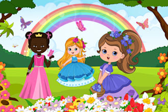 illustrate your full childrens storybook for KDP or kindle