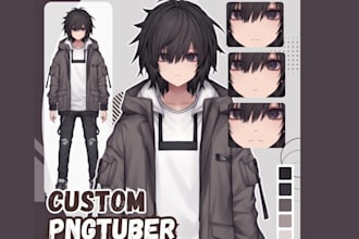 do custom live2d vtuber model pngtuber giftuber vrchat chibi anime for streams
