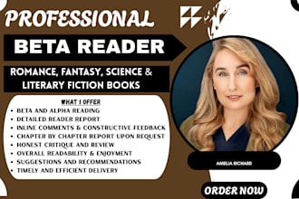 beta read romance, science literary fiction, beta reader fantasy or alpha reader
