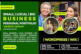 build small business website personal portfolio business pitch deck presentation