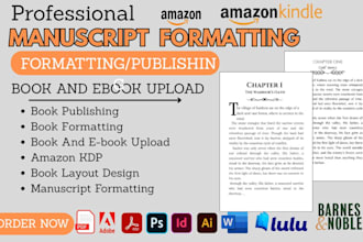 design formatting manuscript document self publishing ebook upload book typeset