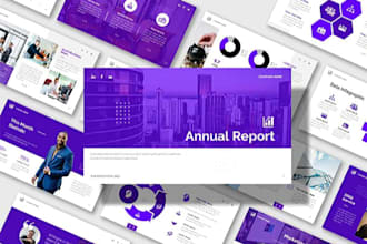 create pitch deck and presentation slides for business report, investor meetings