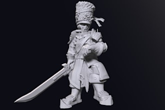 sculpt characters, statue, miniatures, molding, fantasy 3d model for 3d printing