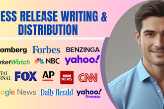 do press release writing and press release distribution, submit press release