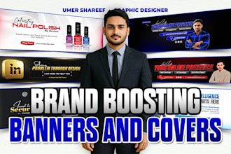 design brand boosting banners and covers photos