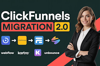 build clickfunnels, kajabi, kartra landing page