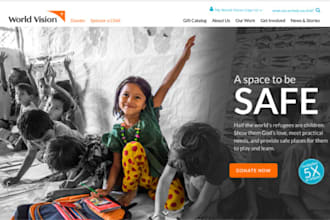 create a ngo website , 5oic website , for charity