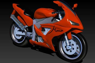 sculpt 3d motorbike racing part,vinyl wrap design,kawasaki parts,glb,body panel