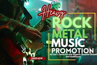 do organic rock metal music promotion, heavy rock metal music playlist curators
