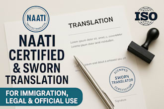 provide naati certified and sworn translations for immigration and legal use
