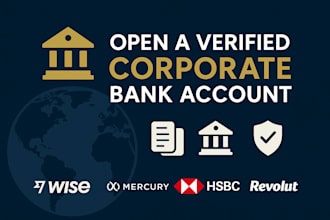 set up a verified corporate bank account for your business
