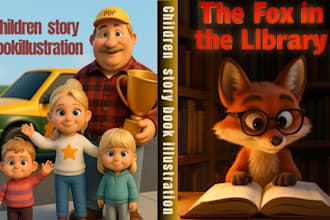 children book story book picture book comics cartoon 3d illustration