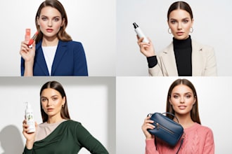 create ai generated product photography with realistic model