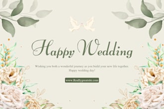 design wedding invitation with a venue illustration