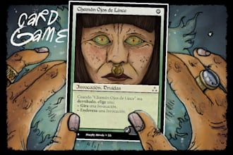 illustrate a unique card artwork for your tcg game