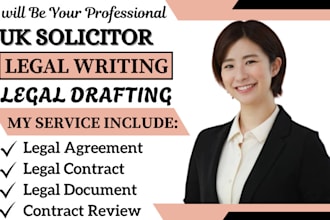 be your UK solicitor for legal contract, legal agreement, contract review