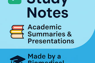 summarize academic notes and create clear powerpoint presentations