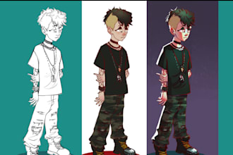 draw a custom stylized character, your oc or dnd character