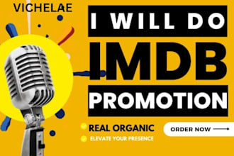 promote imdb profile, imdb page, movie rating to increase the start meter