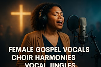 be your female gospel singer provides choir harmonies vocal jingles gospel songs