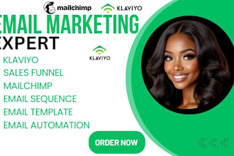 setup mailchimp, klaviyo email automation sales funnel email sequence template