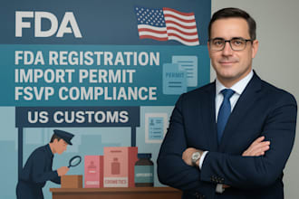handle fda registration, import permit, and fsvp compliance for your products