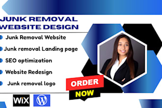 build a professional junk removal wordpress or wix website