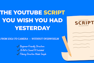 write detailed youtube scripts with broll, sound direction, and visual cues