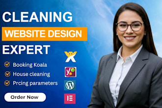 cleaning service website, house cleaning, office cleaning, booking koala website